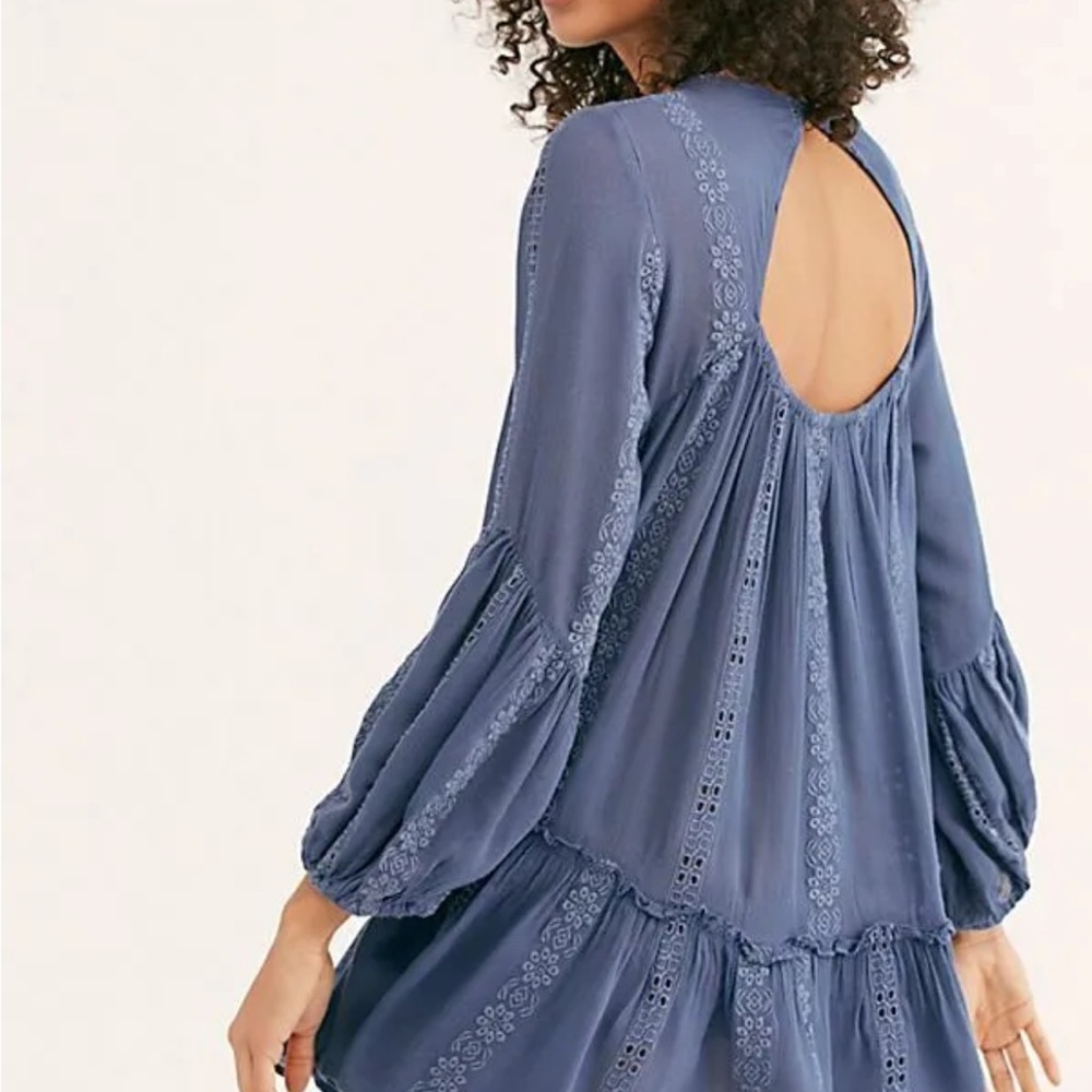 5 for $25. Free People Kiss Kiss embroidered lace tunic dress - Picture 3 of 6